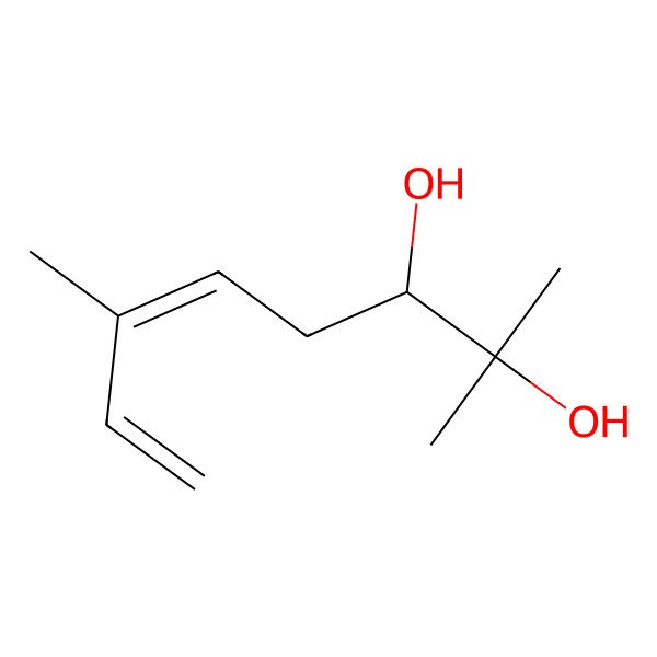 2D Structure of (3R,5Z)-2,6-dimethylocta-5,7-diene-2,3-diol