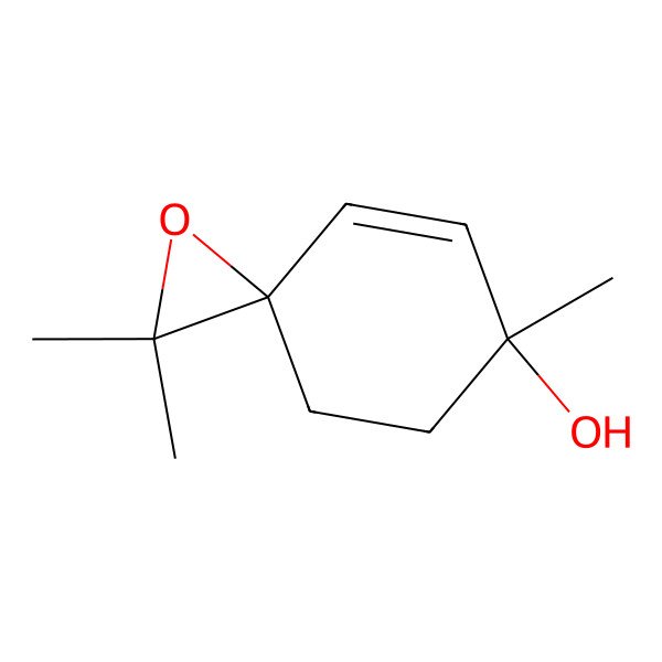 2D Structure of (3R,6R)-2,2,6-trimethyl-1-oxaspiro[2.5]oct-4-en-6-ol
