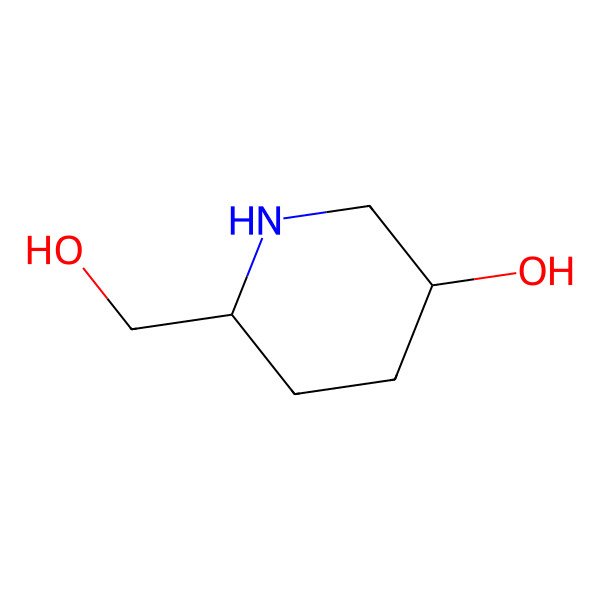 2D Structure of (3R,6S)-6-hydroxymethylpiperidin-3-ol 2D Structure of (3R,6S)-6-hydroxymethylpiperidin-3-ol