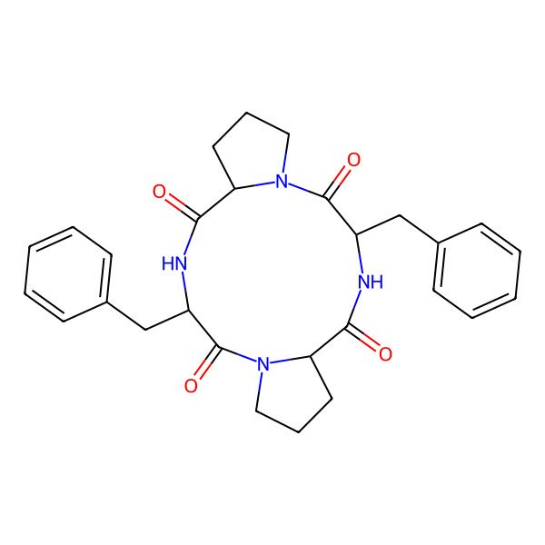 2D Structure of (3R,6S,12R,15S)-3,12-dibenzyl-1,4,10,13-tetrazatricyclo[13.3.0.06,10]octadecane-2,5,11,14-tetrone