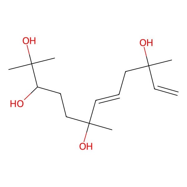 2D Structure of (3R,6S,7E,10S)-2,6,10-trimethyldodeca-7,11-diene-2,3,6,10-tetrol 2D Structure of (3R,6S,7E,10S)-2,6,10-trimethyldodeca-7,11-diene-2,3,6,10-tetrol