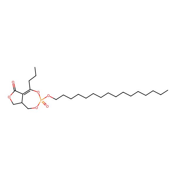 2D Structure of (3R,8aR)-3-hexadecoxy-3-oxo-5-propyl-8,8a-dihydro-1H-furo[3,4-e][1,3,2]dioxaphosphepin-6-one