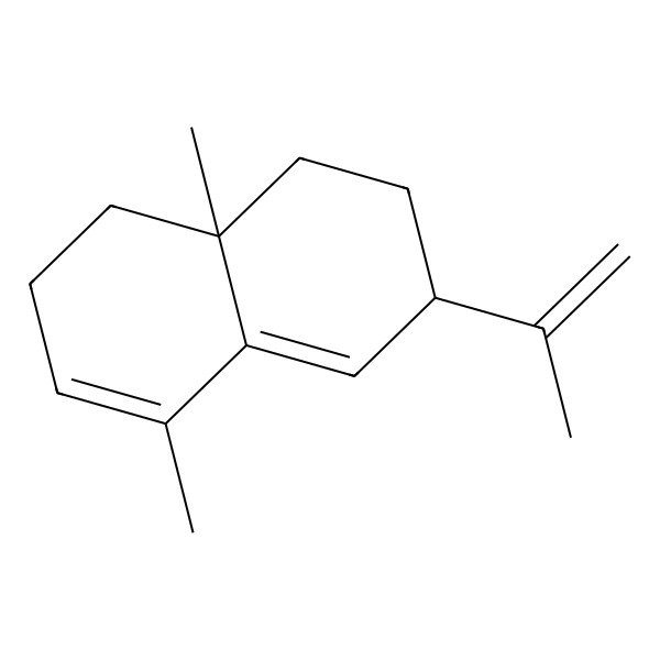 2D Structure of (3R,8aR)-5,8a-dimethyl-3-prop-1-en-2-yl-2,3,7,8-tetrahydro-1H-naphthalene