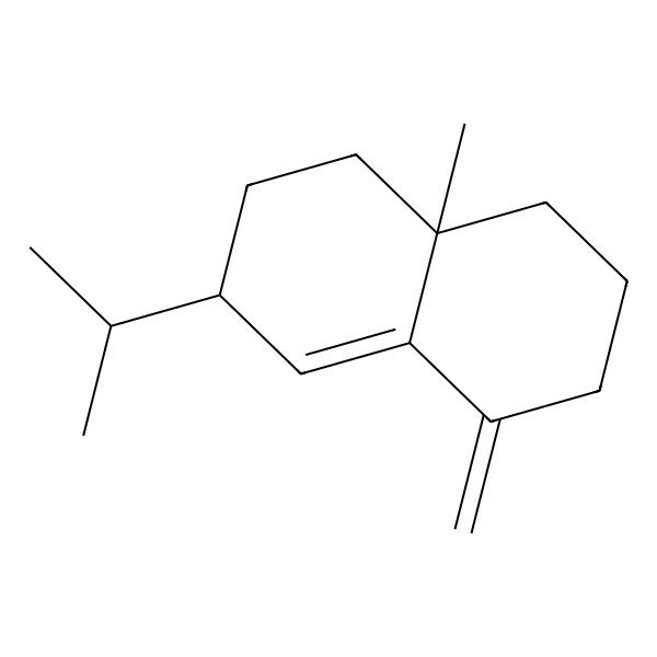 2D Structure of (3R,8aR)-8a-methyl-5-methylidene-3-propan-2-yl-1,2,3,6,7,8-hexahydronaphthalene