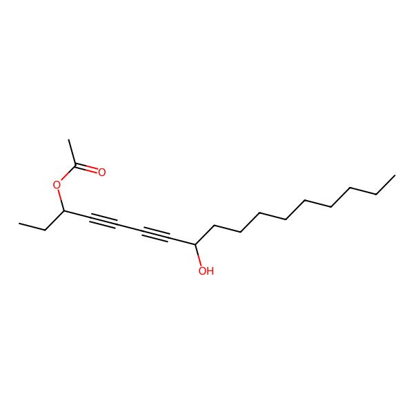 2D Structure of [(3R,8S)-8-hydroxyheptadeca-4,6-diyn-3-yl] acetate