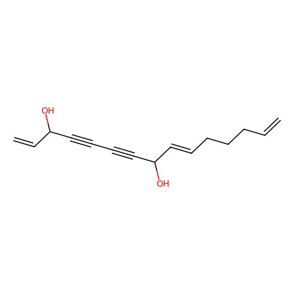 2D Structure of (3R,8S)-pentadeca-1,9,14-trien-4,6-diyne-3,8-diol