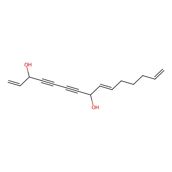 2D Structure of (3R,8S,9Z)-pentadeca-1,9,14-trien-4,6-diyne-3,8-diol