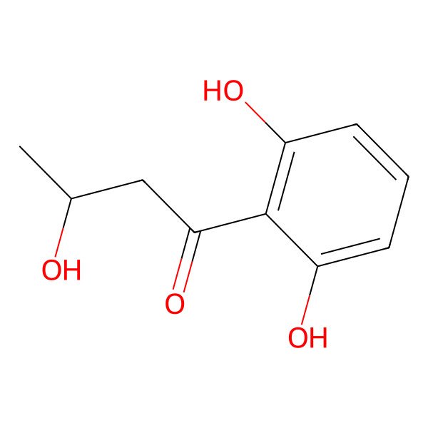 2D Structure of (3S)-1-(2,6-dihydroxyphenyl)-3-hydroxybutan-1-one