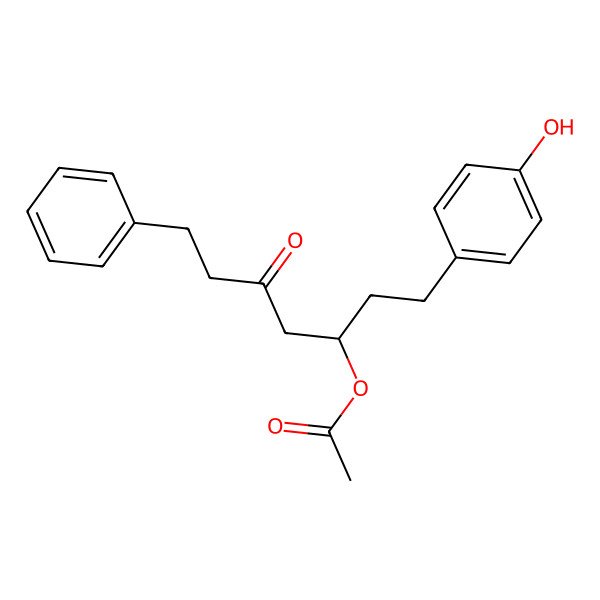 2D Structure of [(3S)-1-(4-hydroxyphenyl)-5-oxo-7-phenylheptan-3-yl] acetate