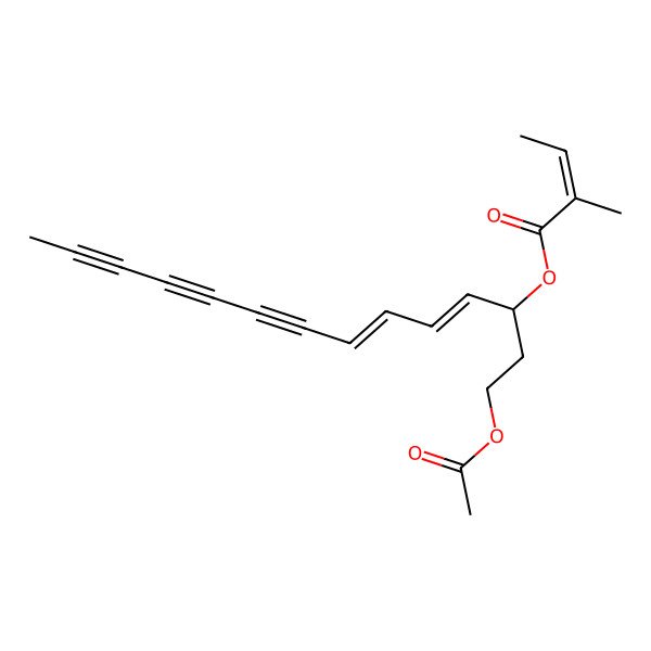 2D Structure of [(3S)-1-acetyloxytetradeca-4,6-dien-8,10,12-triyn-3-yl] 2-methylbut-2-enoate