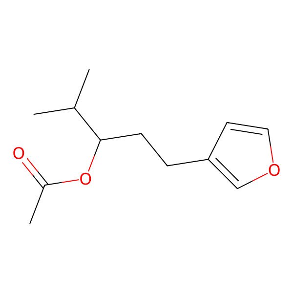 2D Structure of [(3S)-1-(furan-3-yl)-4-methylpentan-3-yl] acetate