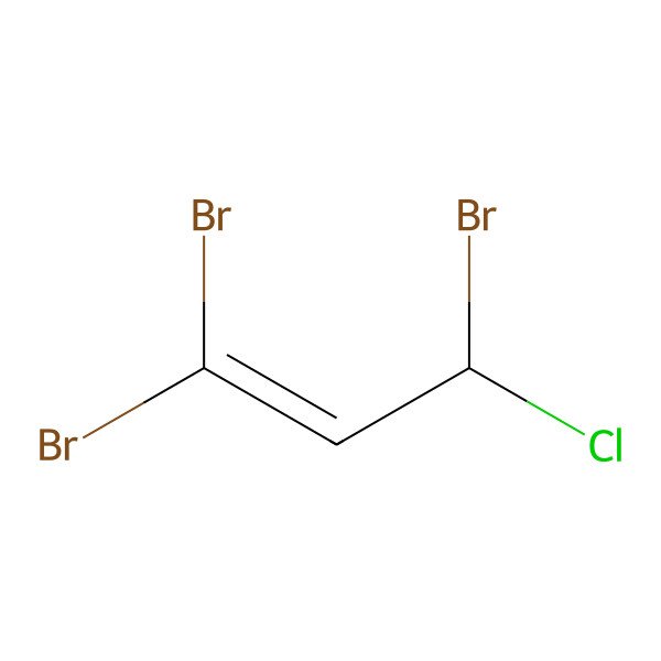 2D Structure of (3S)-1,1,3-tribromo-3-chloroprop-1-ene