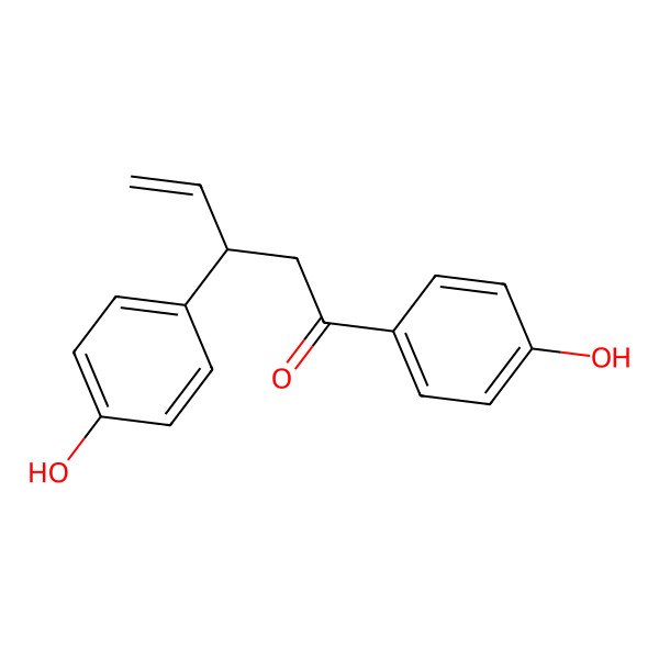 2D Structure of (3S)-1,3-bis(4-hydroxyphenyl)pent-4-en-1-one