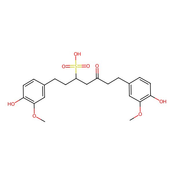 2D Structure of (3S)-1,7-bis(4-hydroxy-3-methoxyphenyl)-5-oxoheptane-3-sulfonic acid