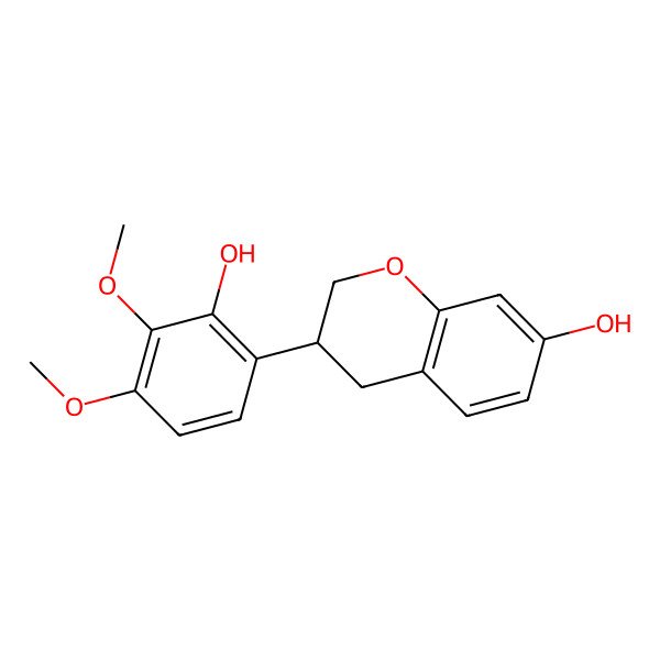 2D Structure of (3S)-3-(2-hydroxy-3,4-dimethoxyphenyl)-3,4-dihydro-2H-chromen-7-ol