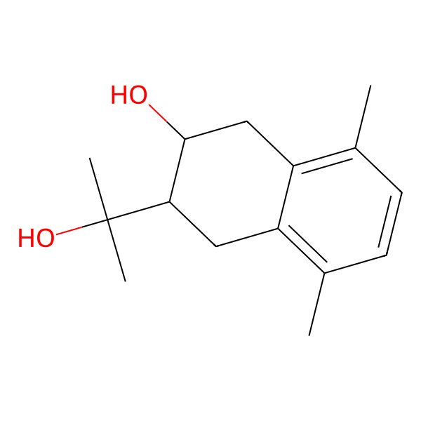 2D Structure of (3S)-3-(2-hydroxypropan-2-yl)-5,8-dimethyl-1,2,3,4-tetrahydronaphthalen-2-ol