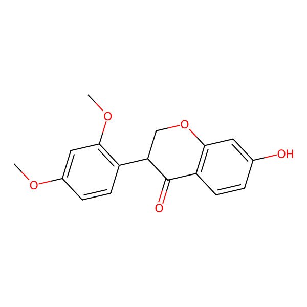2D Structure of (3S)-3-(2,4-dimethoxyphenyl)-7-hydroxy-2,3-dihydrochromen-4-one