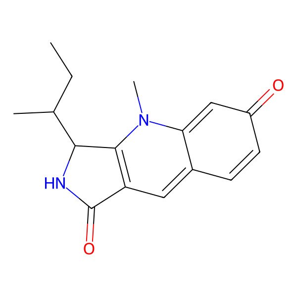 2D Structure of (3S)-3-[(2R)-butan-2-yl]-4-methyl-2,3-dihydropyrrolo[3,4-b]quinoline-1,6-dione