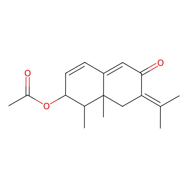 2D Structure of (3S)-3-acetoxyeremophil-1(2),7(11),9(10)-trien-8-one