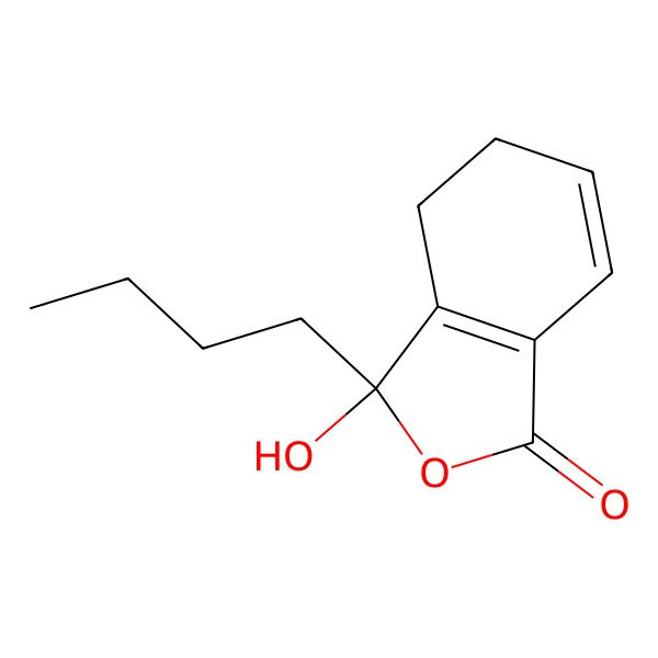 2D Structure of (3S)-3-butyl-3-hydroxy-4,5-dihydro-2-benzofuran-1-one