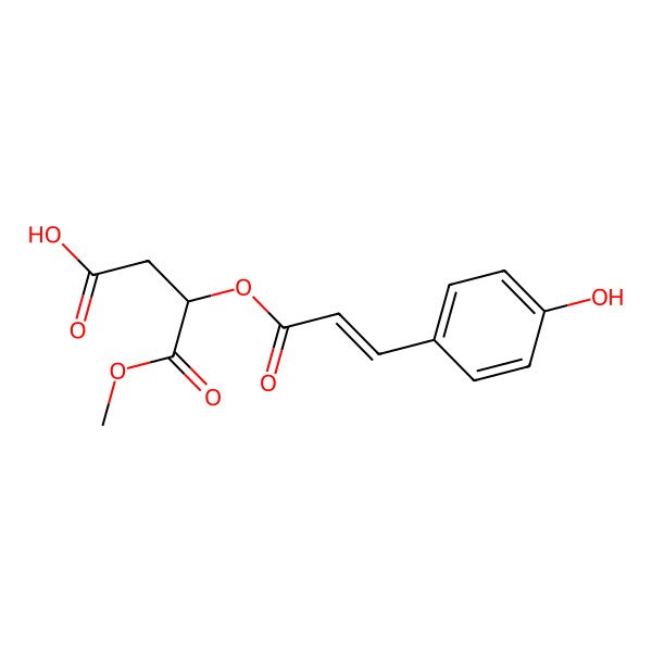 2D Structure of (3S)-3-[(E)-3-(4-hydroxyphenyl)prop-2-enoyl]oxy-4-methoxy-4-oxobutanoic acid