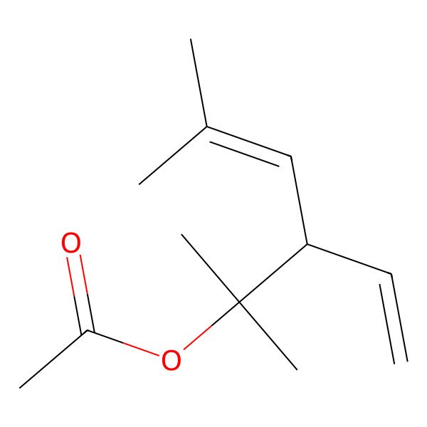 2D Structure of [(3S)-3-ethenyl-2,5-dimethylhex-4-en-2-yl] acetate