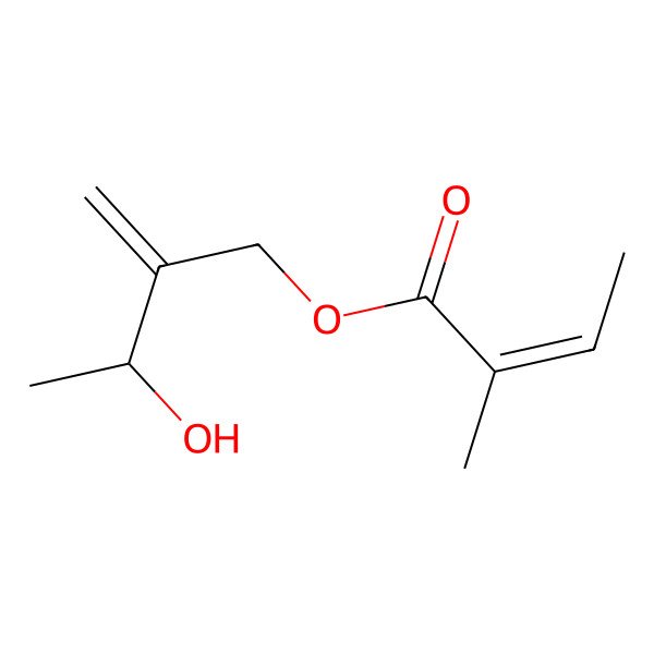 2D Structure of [(3S)-3-hydroxy-2-methylidenebutyl] (Z)-2-methylbut-2-enoate
