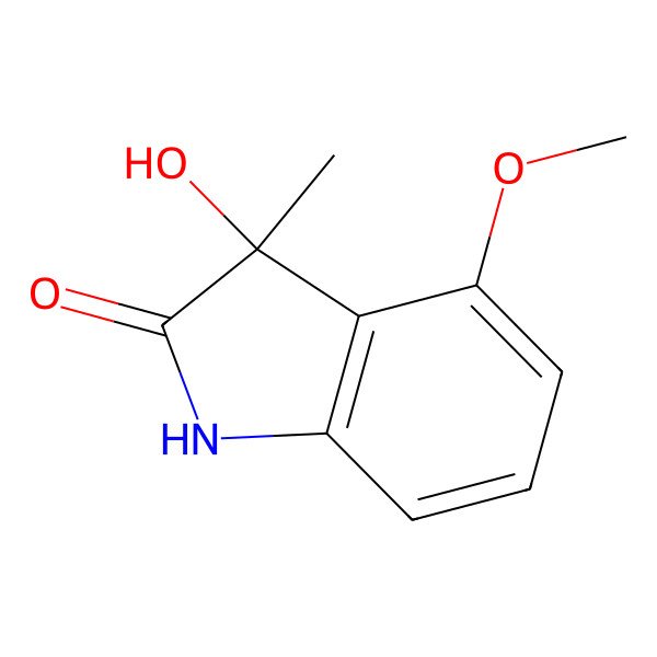 2D Structure of (3S)-3-hydroxy-4-methoxy-3-methyl-1H-indol-2-one
