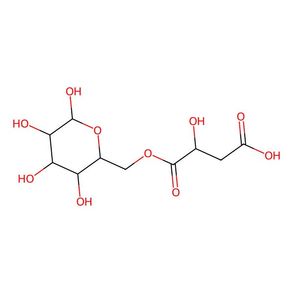 2D Structure of (3S)-3-hydroxy-4-oxo-4-[[(2R,3S,4S,5R,6R)-3,4,5,6-tetrahydroxyoxan-2-yl]methoxy]butanoic acid