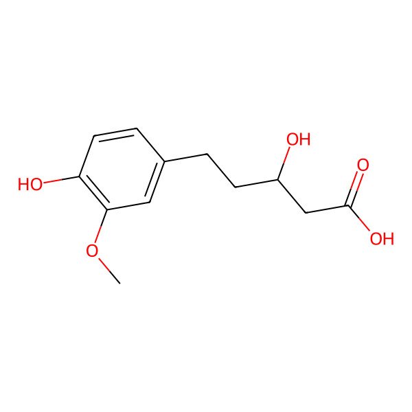 2D Structure of (3S)-3-hydroxy-5-(4-hydroxy-3-methoxyphenyl)pentanoic acid 2D Structure of (3S)-3-hydroxy-5-(4-hydroxy-3-methoxyphenyl)pentanoic acid