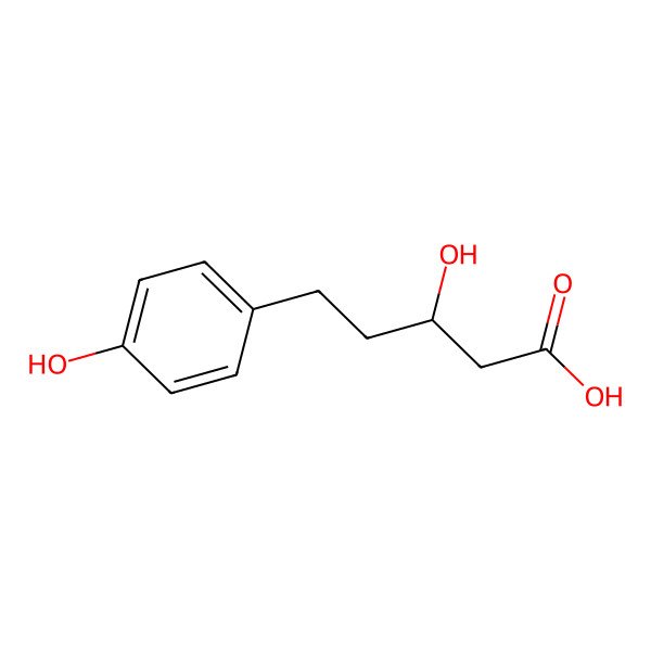 2D Structure of (3S)-3-hydroxy-5-(4-hydroxyphenyl)pentanoic acid
