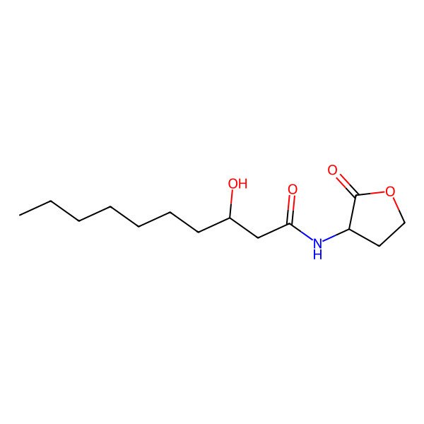 2D Structure of (3S)-3-hydroxy-N-[(3S)-2-oxooxolan-3-yl]decanamide