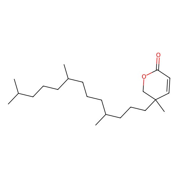 2D Structure of (3S)-3-methyl-3-[(4S,8S)-4,8,12-trimethyltridecyl]-2H-pyran-6-one