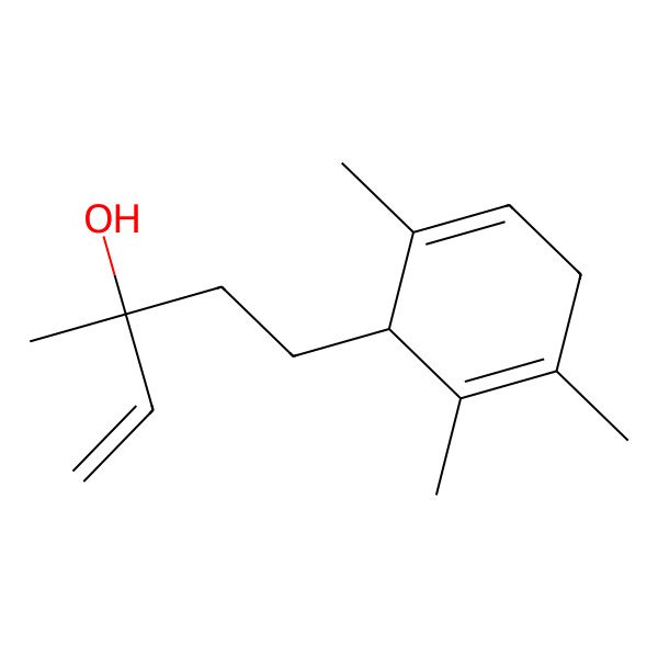 2D Structure of (3S)-3-methyl-5-[(1S)-2,3,6-trimethylcyclohexa-2,5-dien-1-yl]pent-1-en-3-ol