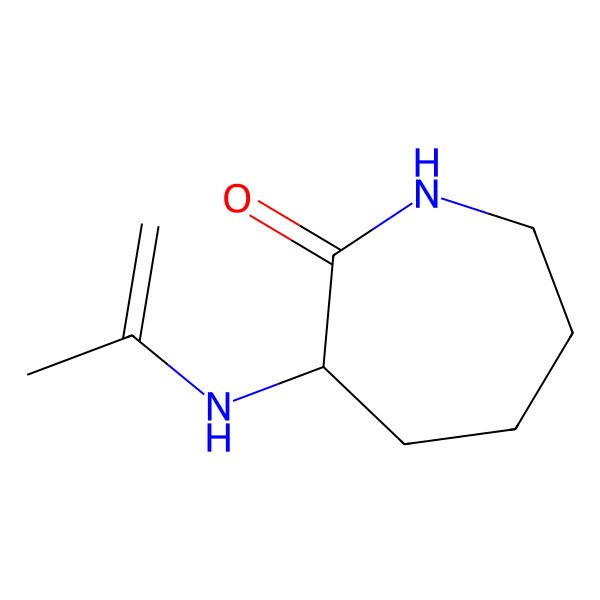 2D Structure of (3S)-3-(prop-1-en-2-ylamino)azepan-2-one