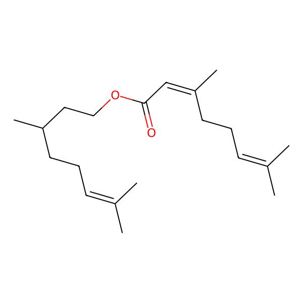 2D Structure of [(3S)-3,7-dimethyloct-6-enyl] (2E)-3,7-dimethylocta-2,6-dienoate