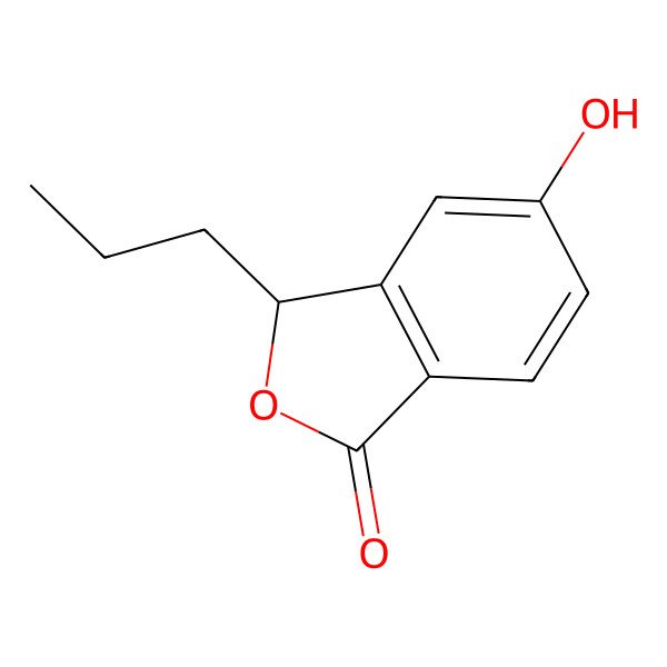 2D Structure of (3S)-5-hydroxy-3-propyl-3H-2-benzofuran-1-one