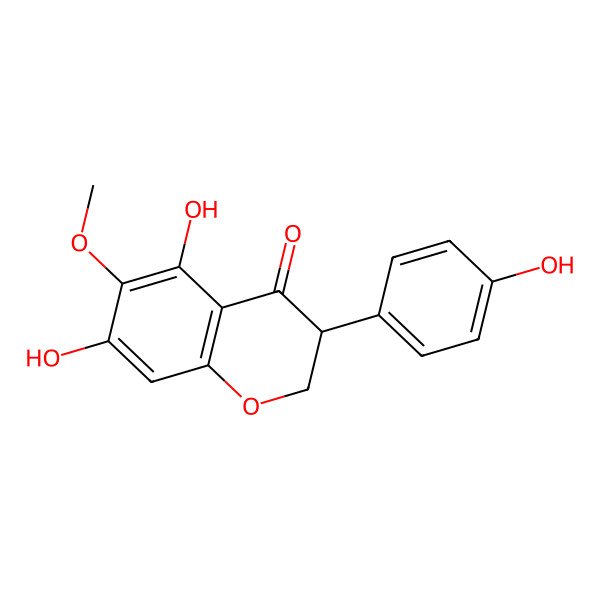 2D Structure of (3S)-5,7-dihydroxy-3-(4-hydroxyphenyl)-6-methoxy-2,3-dihydrochromen-4-one 2D Structure of (3S)-5,7-dihydroxy-3-(4-hydroxyphenyl)-6-methoxy-2,3-dihydrochromen-4-one