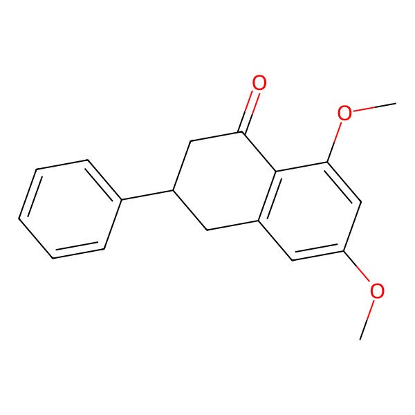 2D Structure of (3S)-6,8-dimethoxy-3-phenyl-3,4-dihydro-2H-naphthalen-1-one 2D Structure of (3S)-6,8-dimethoxy-3-phenyl-3,4-dihydro-2H-naphthalen-1-one