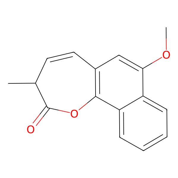 2D Structure of (3S)-7-methoxy-3-methyl-3H-benzo[i][1]benzoxepin-2-one