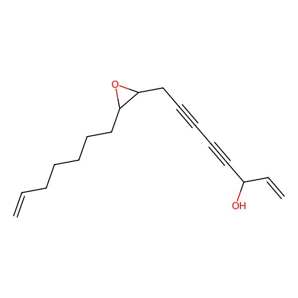 2D Structure of (3S)-8-[(2R,3S)-3-hept-6-enyloxiran-2-yl]oct-1-en-4,6-diyn-3-ol