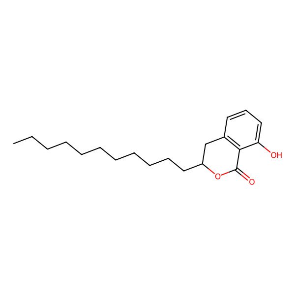 2D Structure of (3S)-8-hydroxy-3-undecyl-3,4-dihydroisochromen-1-one