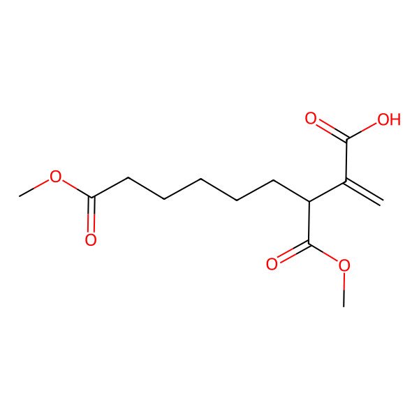 2D Structure of (3S)-9-methoxy-3-methoxycarbonyl-2-methylidene-9-oxononanoic acid