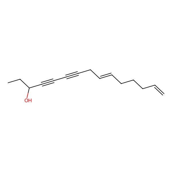 2D Structure of (3S)-pentadeca-9,14-dien-4,6-diyn-3-ol
