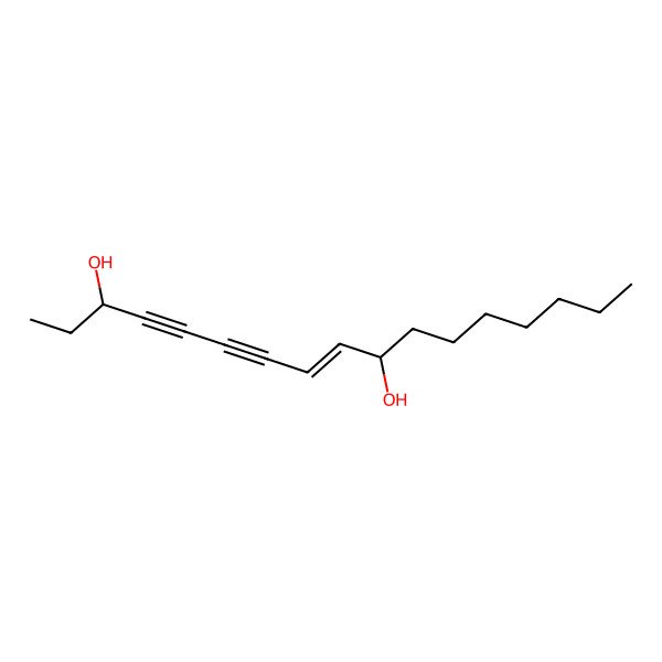 2D Structure of (3S,10R)-heptadec-8-en-4,6-diyne-3,10-diol