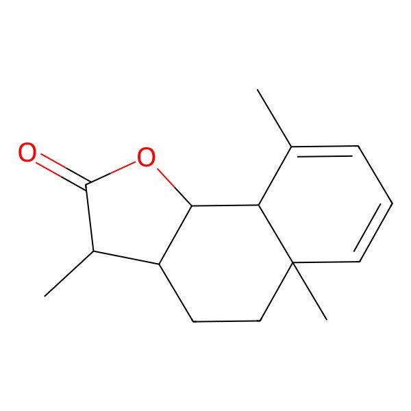 2D Structure of (3S,3aR,5aS,9aS,9bS)-3,5a,9-trimethyl-3,3a,4,5,9a,9b-hexahydrobenzo[g][1]benzofuran-2-one