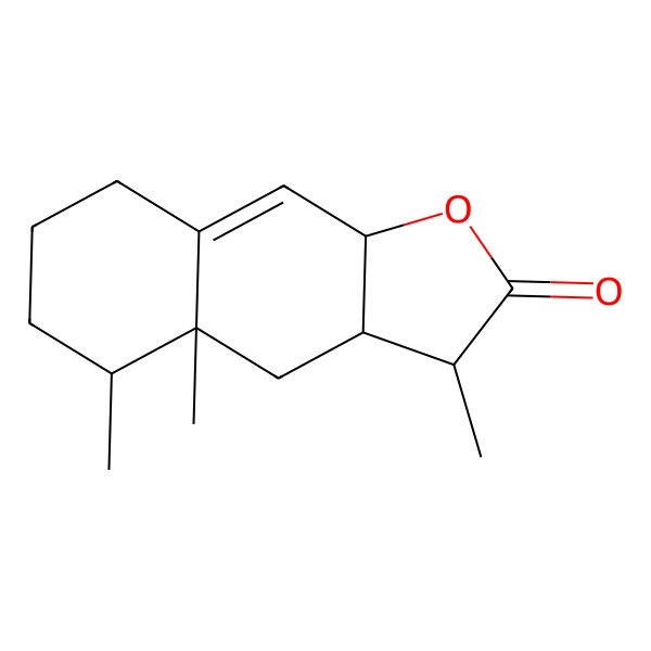 2D Structure of (3S,3aS,4aR,5S,9aR)-3,4a,5-trimethyl-3,3a,4,5,6,7,8,9a-octahydrobenzo[f][1]benzofuran-2-one
