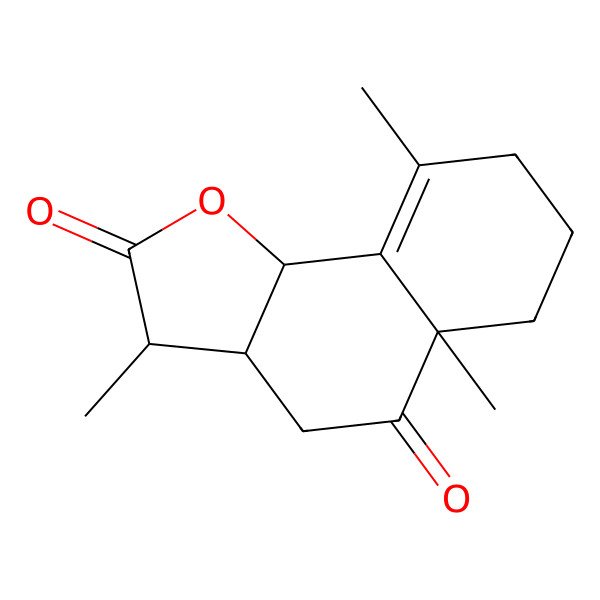 2D Structure of (3S,3aS,5aS,9bR)-3,5a,9-trimethyl-3a,4,6,7,8,9b-hexahydro-3H-benzo[g][1]benzofuran-2,5-dione