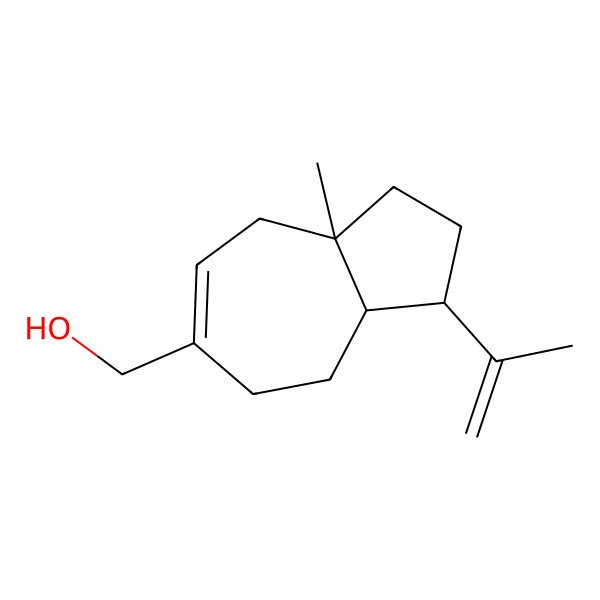 2D Structure of [(3S,3aS,8aR)-8a-methyl-3-prop-1-en-2-yl-2,3,3a,4,5,8-hexahydro-1H-azulen-6-yl]methanol