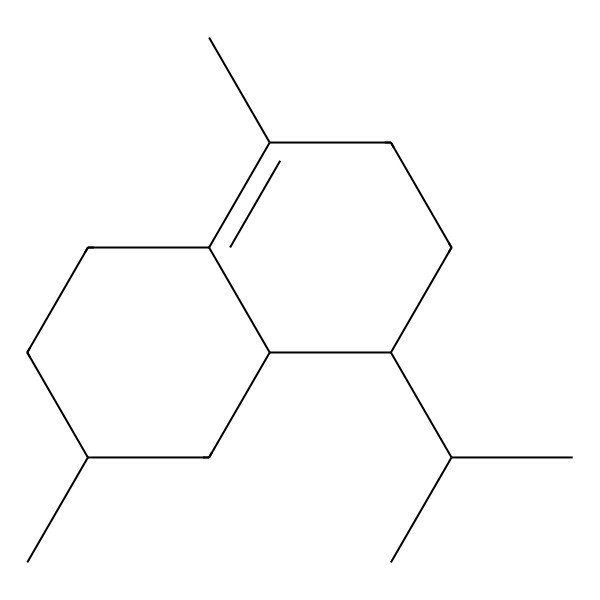 2D Structure of (3S,4aR,5R)-3,8-dimethyl-5-propan-2-yl-1,2,3,4,4a,5,6,7-octahydronaphthalene